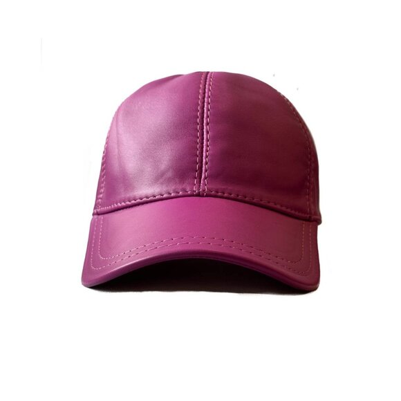 Leather Baseball Cap - Real Lambskin Leather Hat for men and woman - Picture 6 of 6